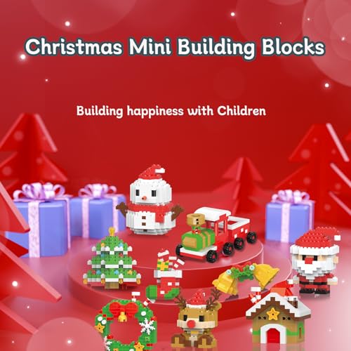 Mini Christmas Building Blocks Toys 8 Pack O91798