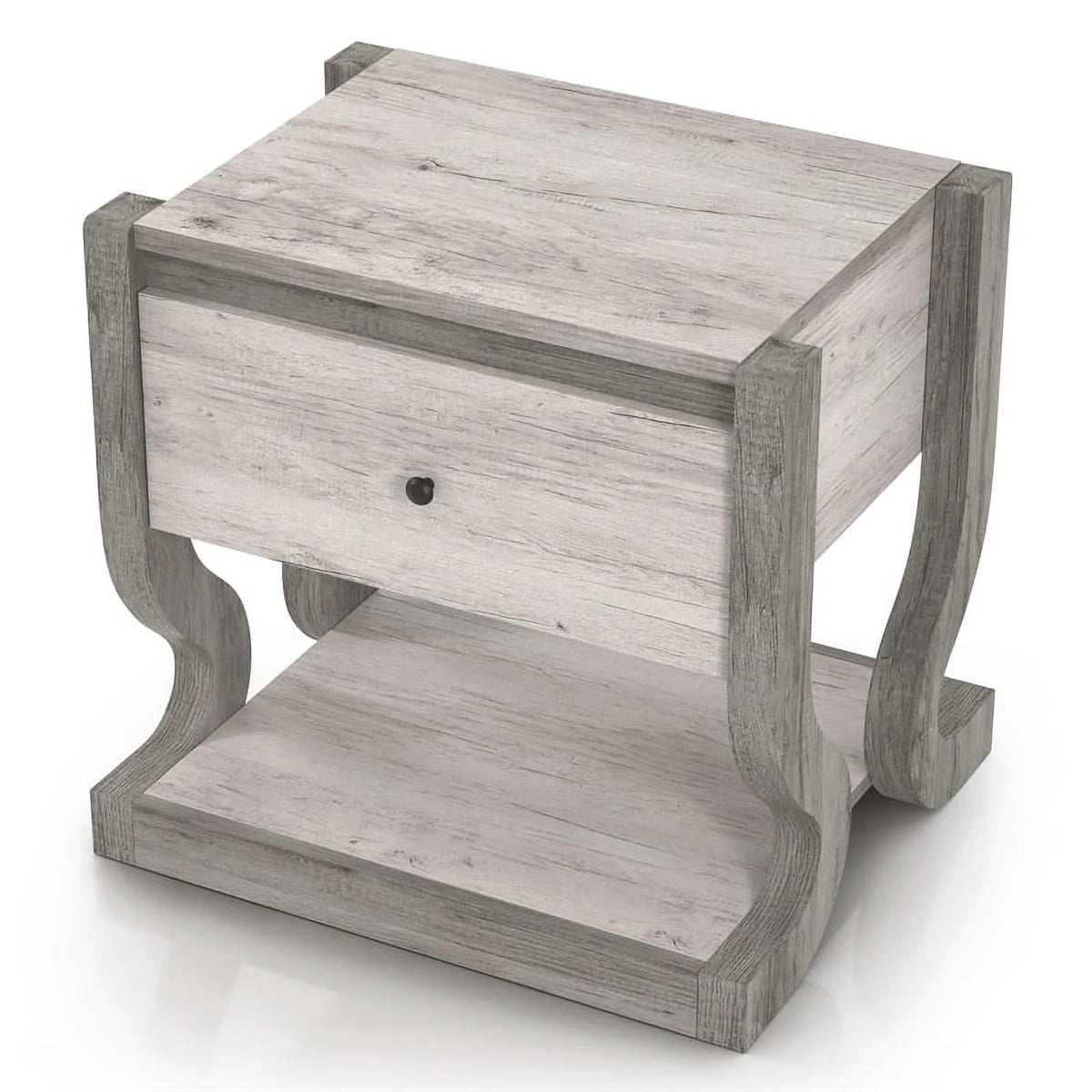 Wood 2-Piece Coffee Table Set in Coastal White F686