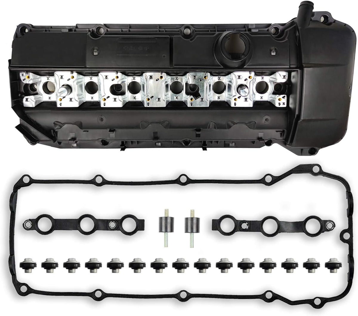 Aluminum Valve Cover Kit with Gasket & Bolts for BMW M52/M54 2.5L 2.8L 3.0L Z22112