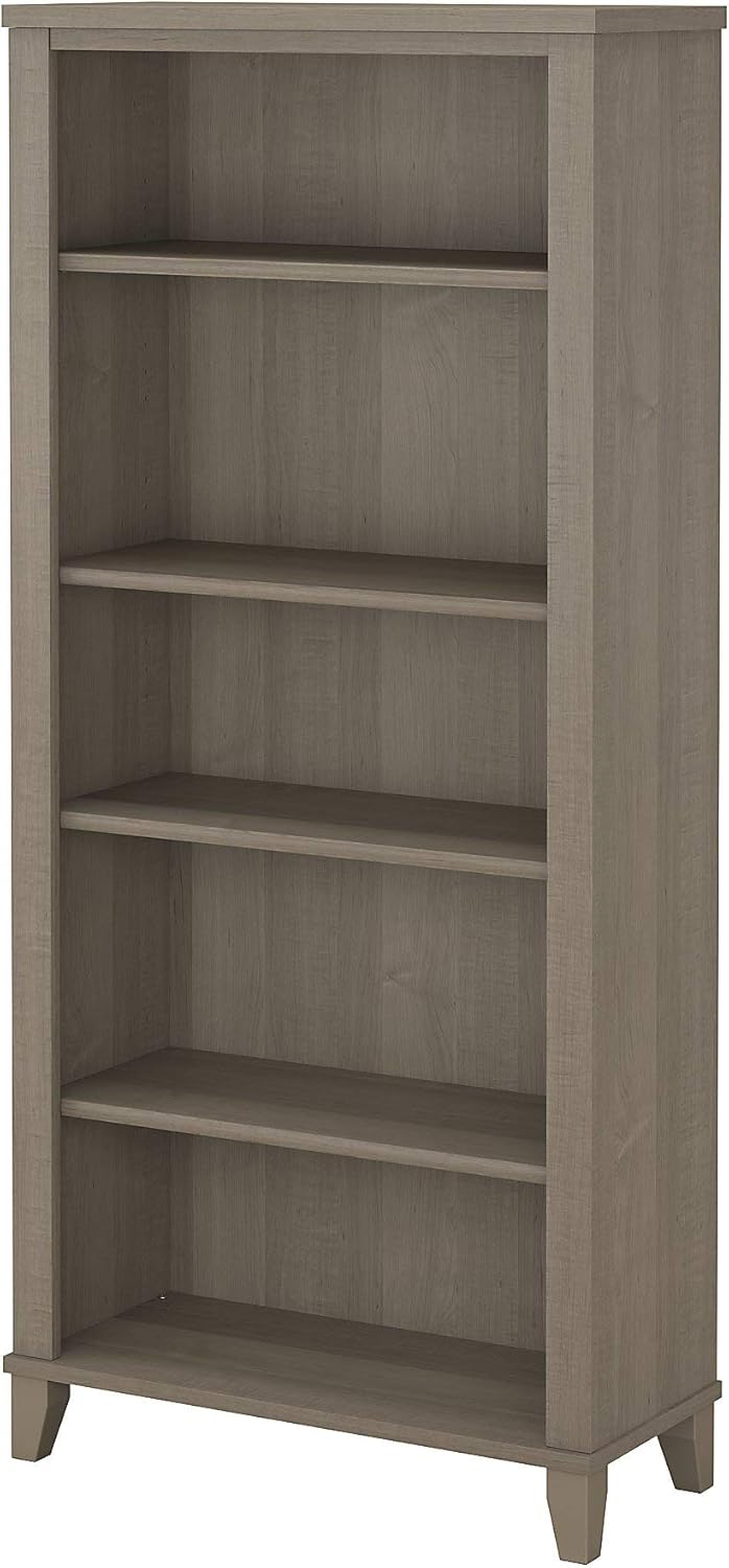Ash Gray 5 Shelf Bookcase T5155