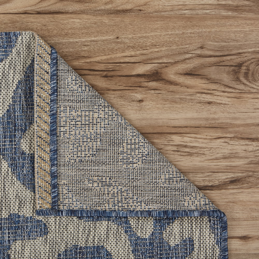 Blue/Gray 8' x 9' Outdoor Rug D45878