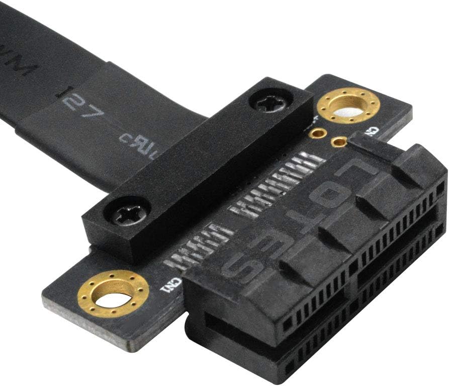 PCI-e 36PIN 1X Extension Cable with Gold-Plated Connector 180 Degree 20cm H342