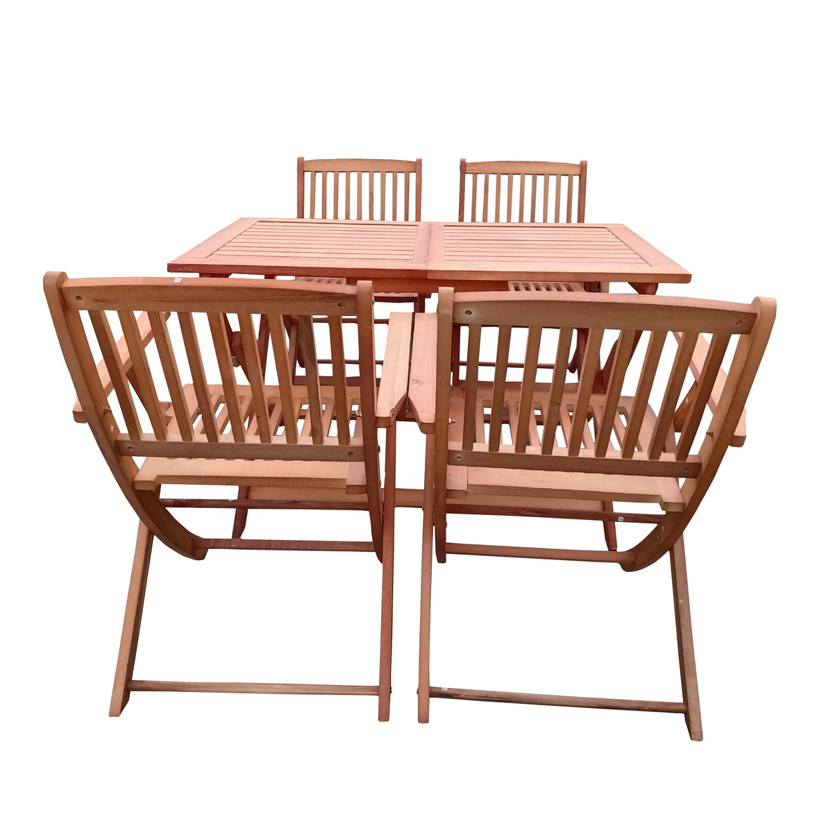 Foldable Patio Dining Set, 4 Folding Chairs & 1 Dining Table K279