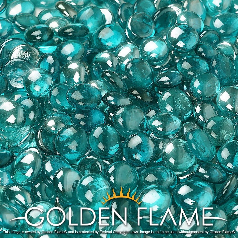 10-Pound Caribbean Blue Fire Glass E7600