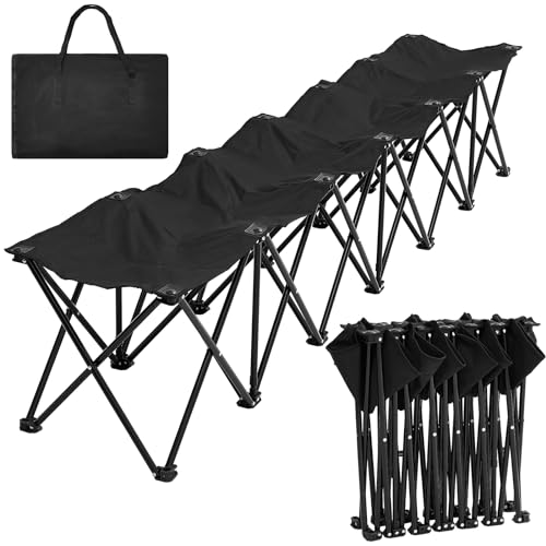 Folding 6 Seats Portable Sports Team Bench with Storage Bag N8588