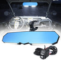 13 UTV Rearview Center Mirror with COB LED Interior Lights and Rocker Switch, Aluminum Rear View Mirrors A893496