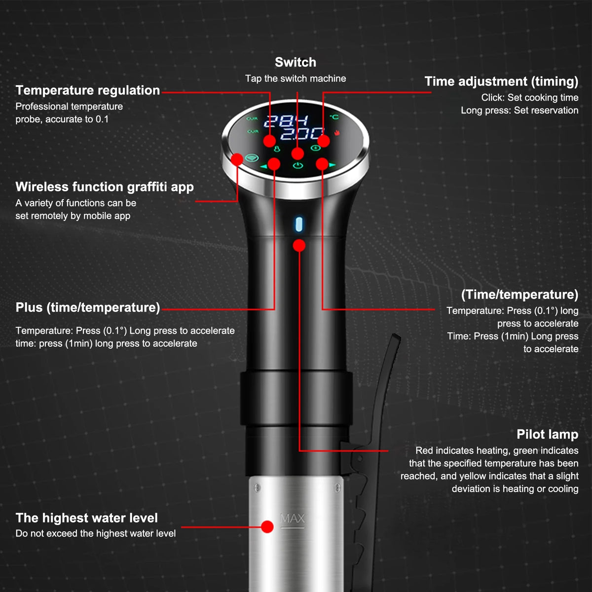 WiFi Sous Cooker Machine Immersion Circulator P371930
