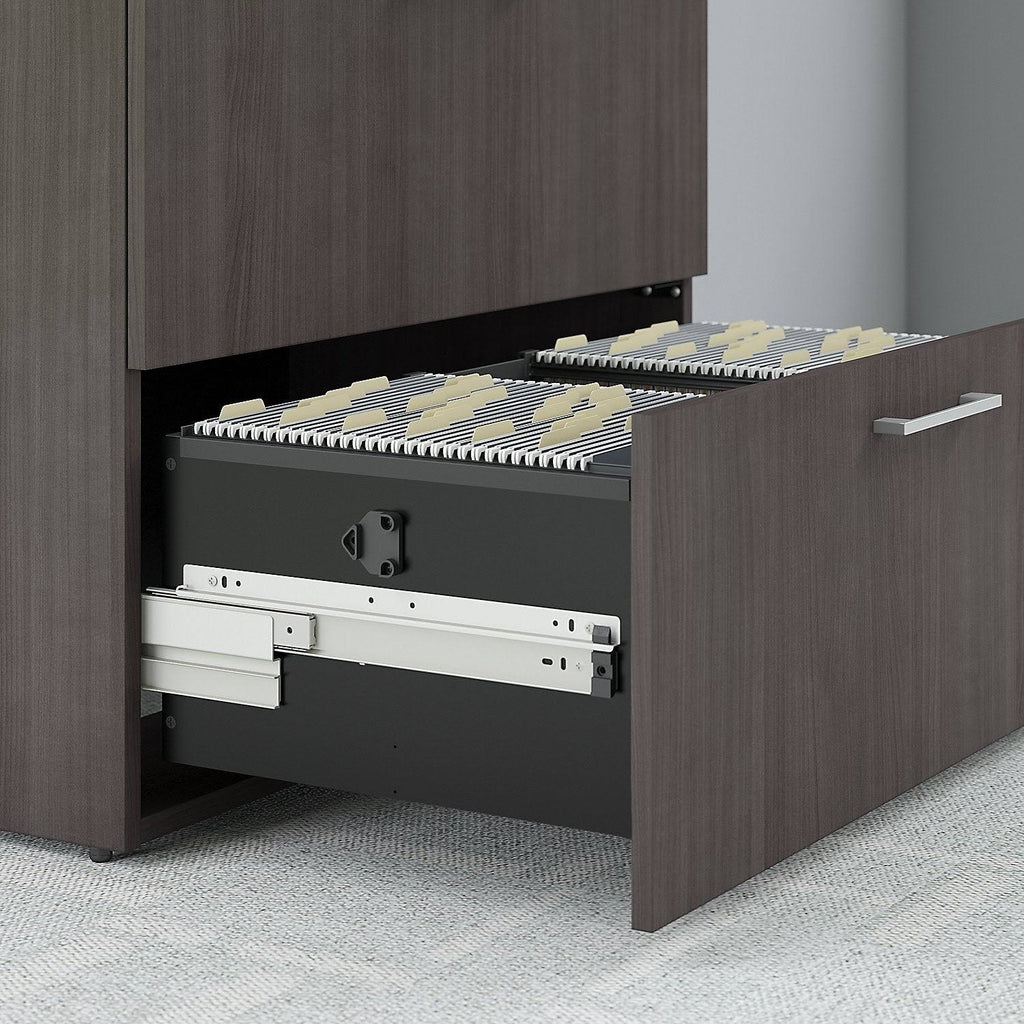 2 Drawer Lateral File Cabinet, 36W, Platinum Gray R67283