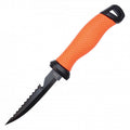 10.5" Gut Hook Filet Knife Orange Handle with Black Sheath M420