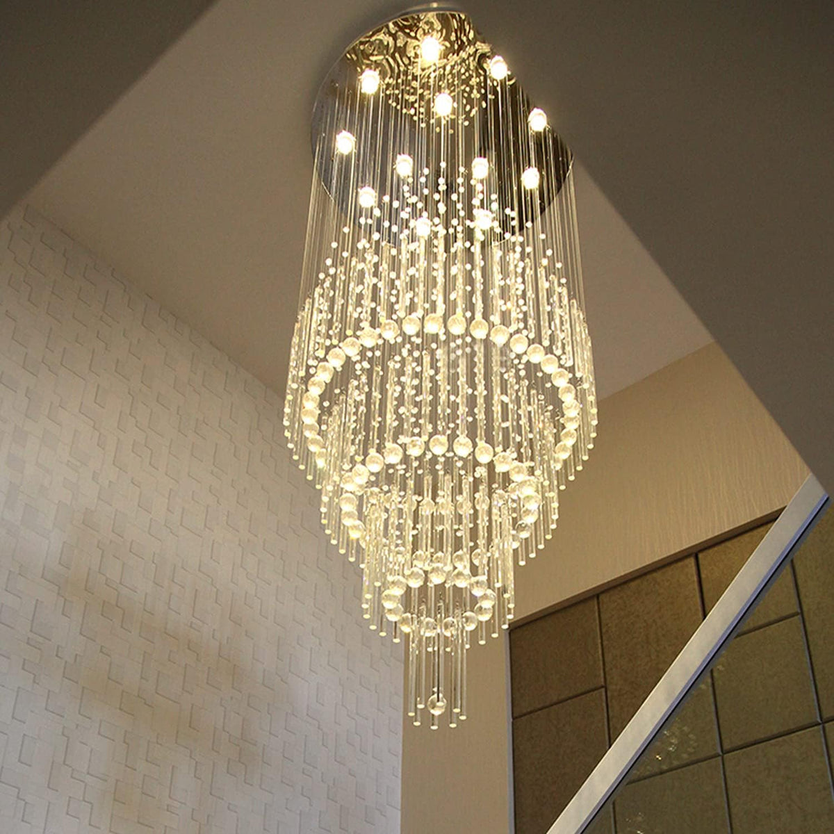 Large Crystal Chandelier Ceiling Light Fixture C1909