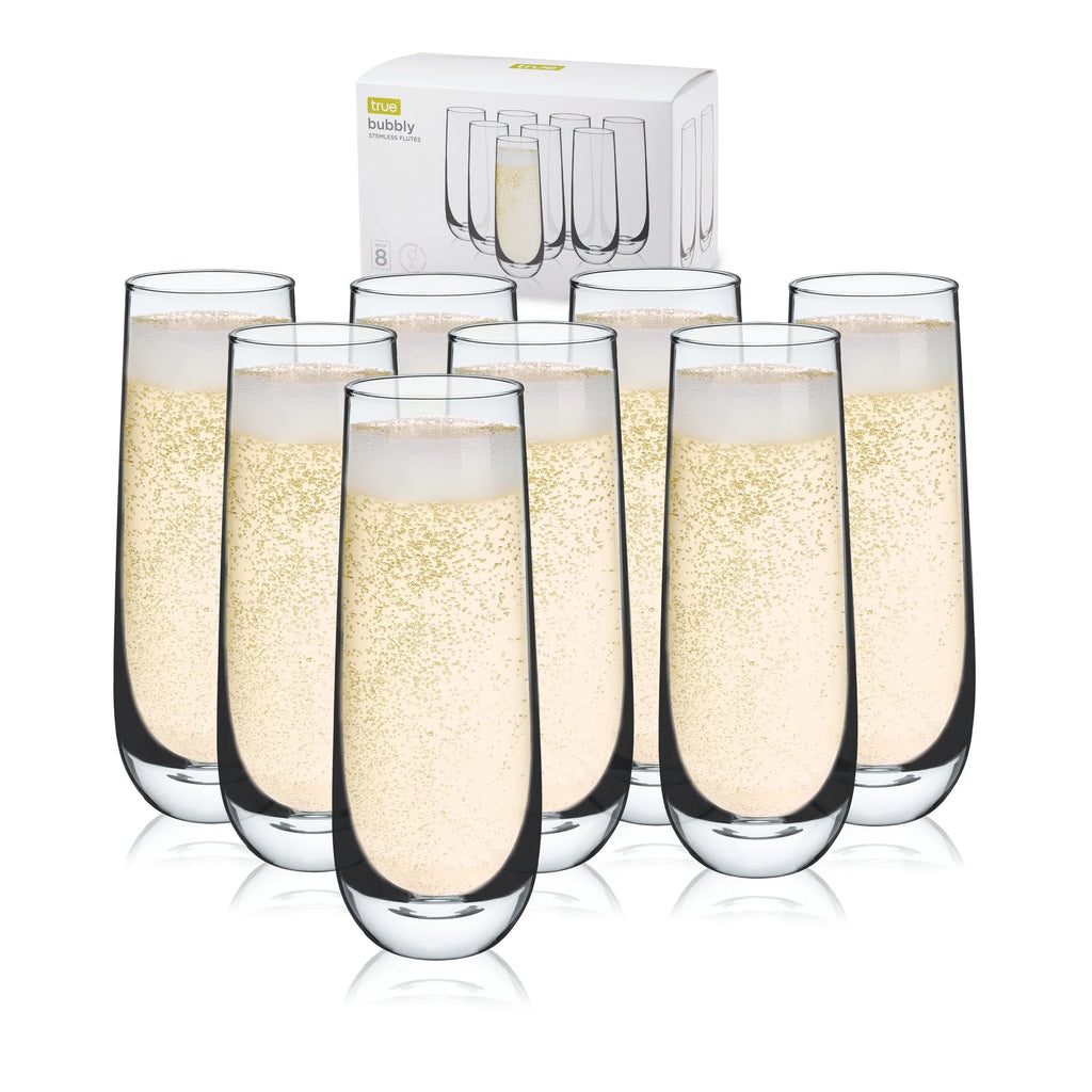 Stemless Champagne Flutes Glasses 9oz Set of 8 T3273