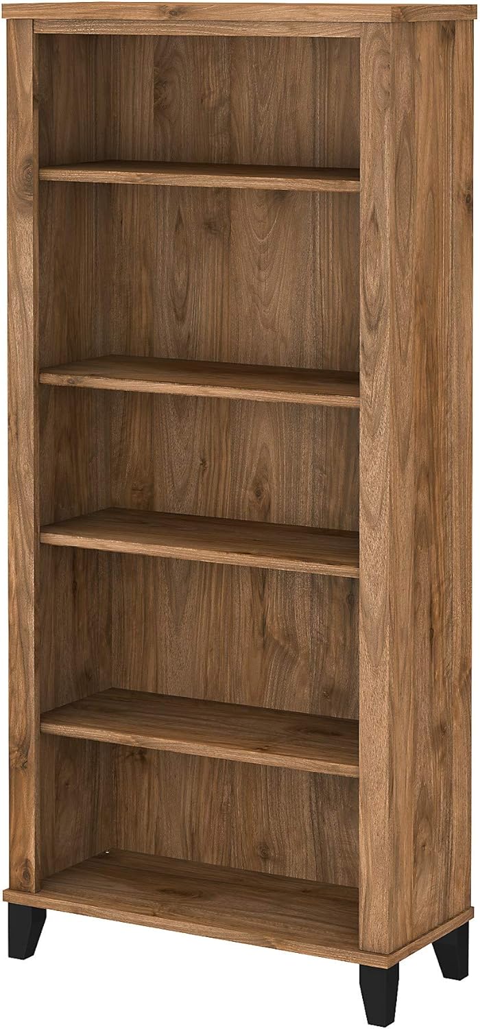 Ash Gray 5 Shelf Bookcase T5155