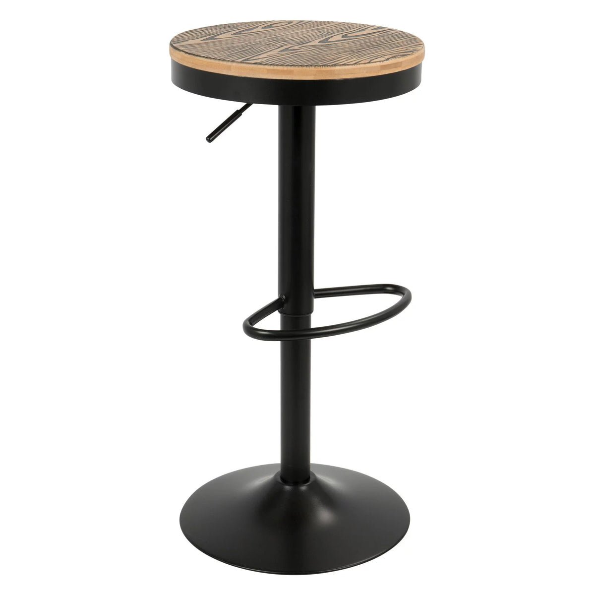 Adjustable Wood Bar Stool Set of 2 E697