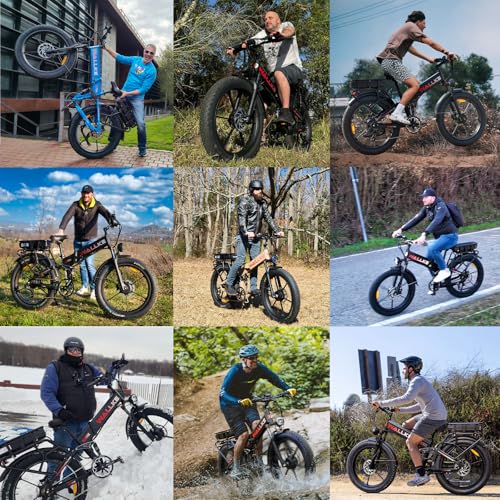 26" Fat Tire 48V 44Ah Battery Full Suspension Electric Mountain Bike I2851