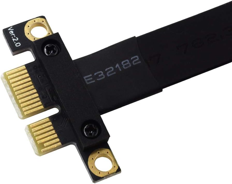 PCI-e 36PIN 1X Extension Cable with Gold-Plated Connector 180 Degree 20cm H342