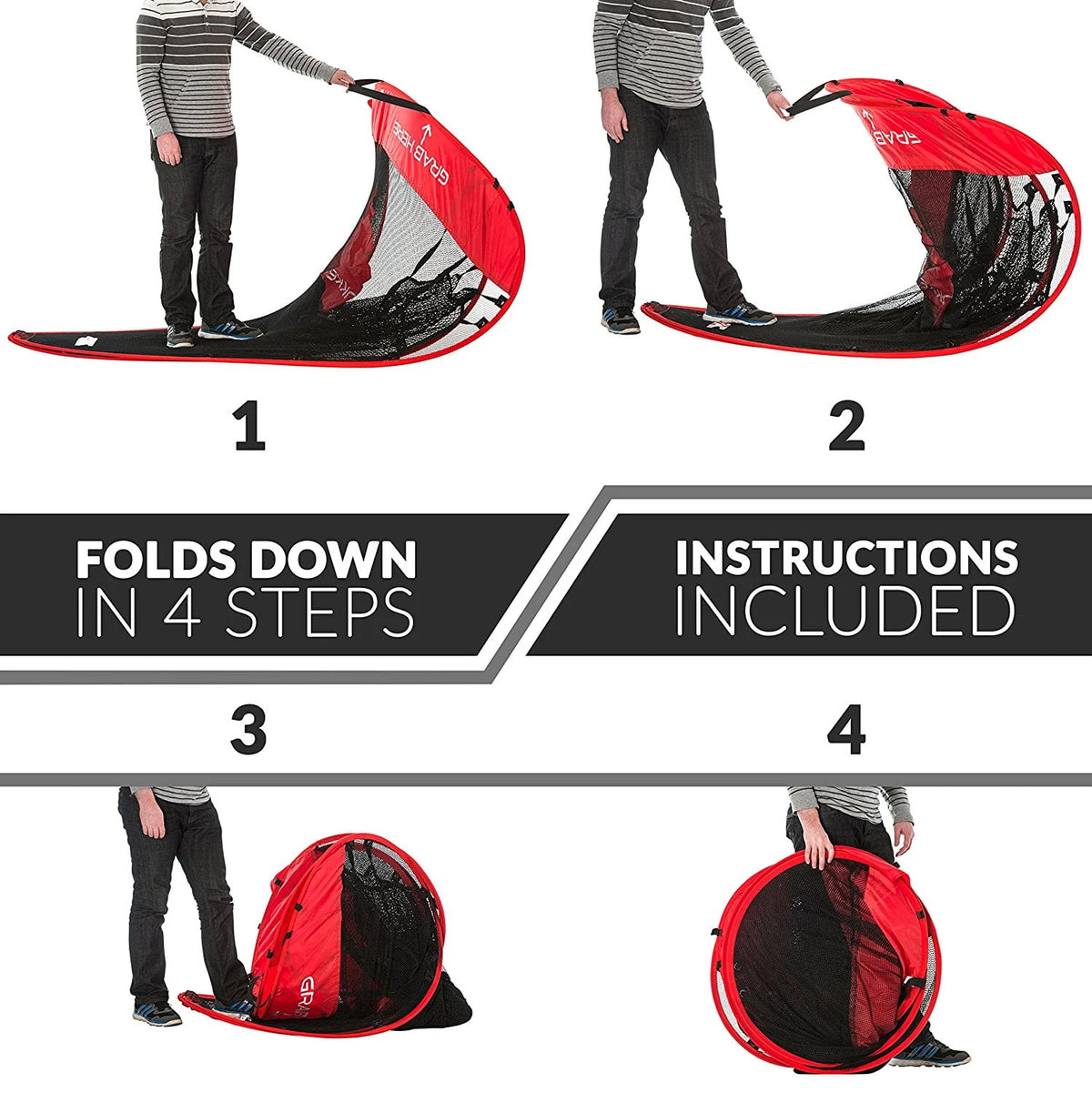 Pop-up Golf Net with Ball Return D355