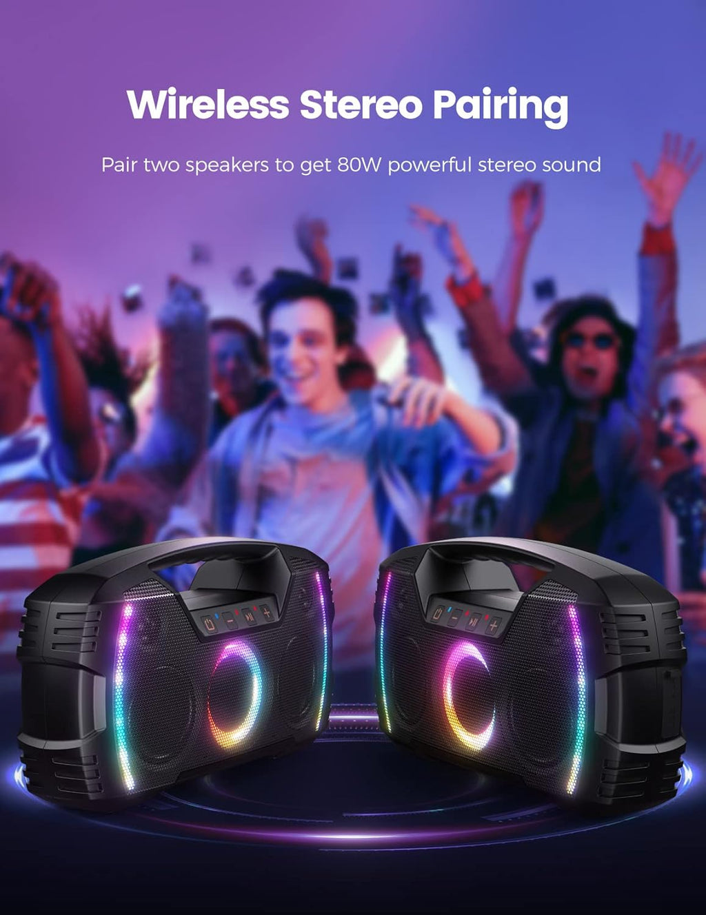Portable Bluetooth Speaker with IPX5 Waterproof J1216