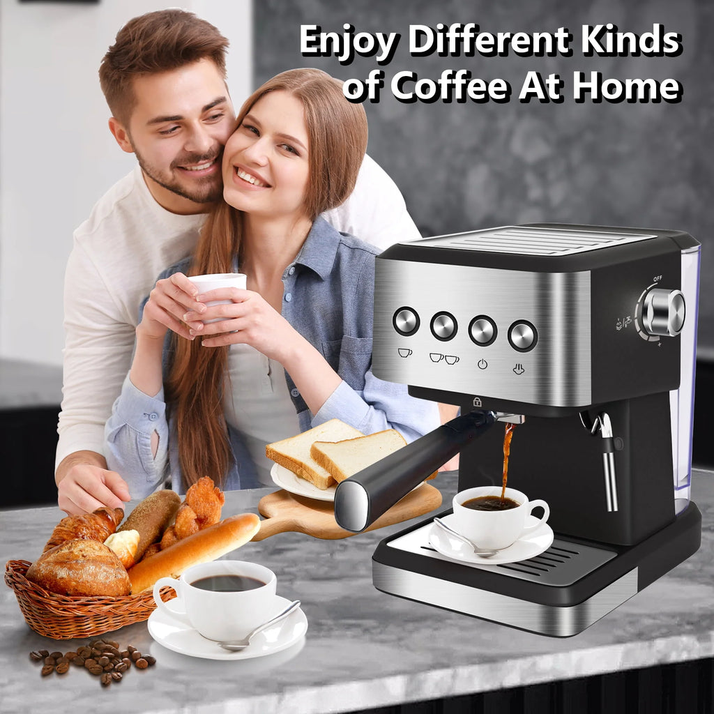 20 Bar Stainless Steel Espresso Machine with Milk Frother C57990