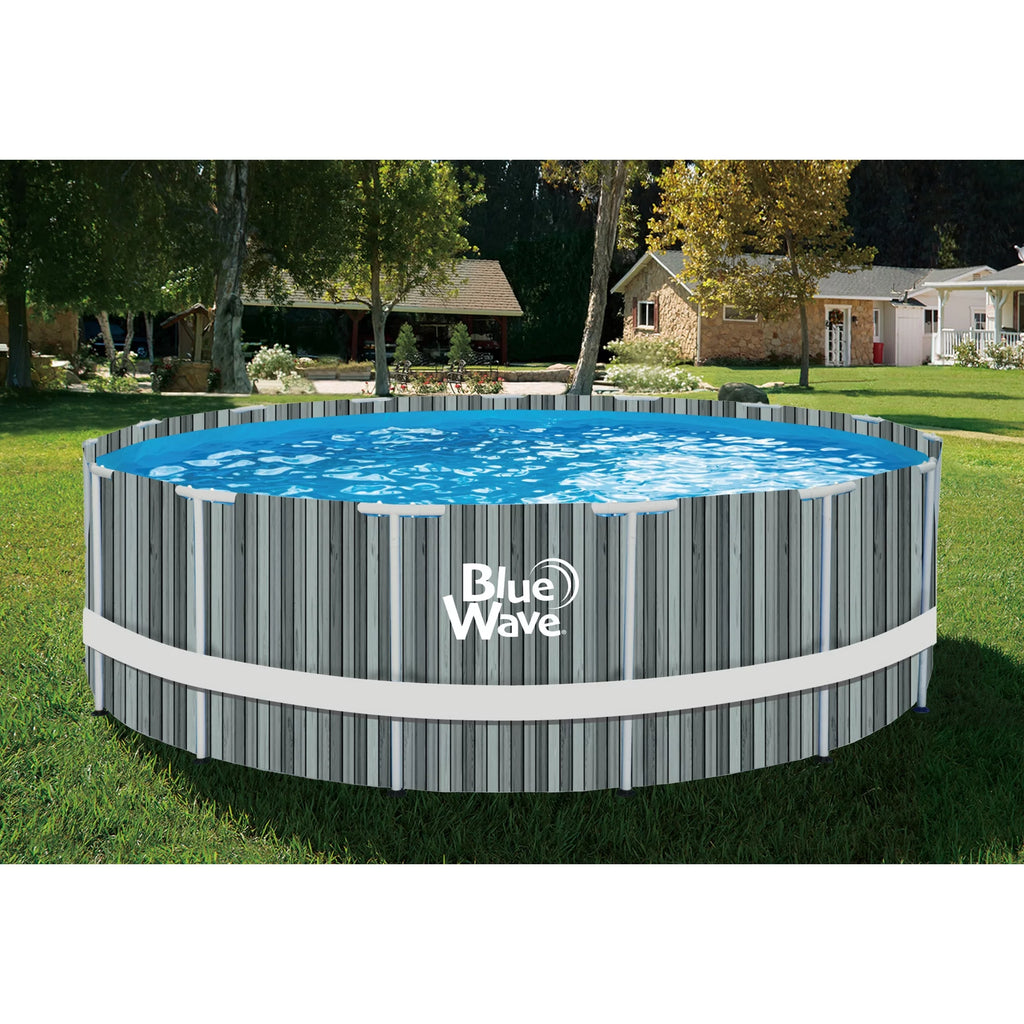 15-ft Round 48-in Deep Above Ground Swimming Pool with Cover I884