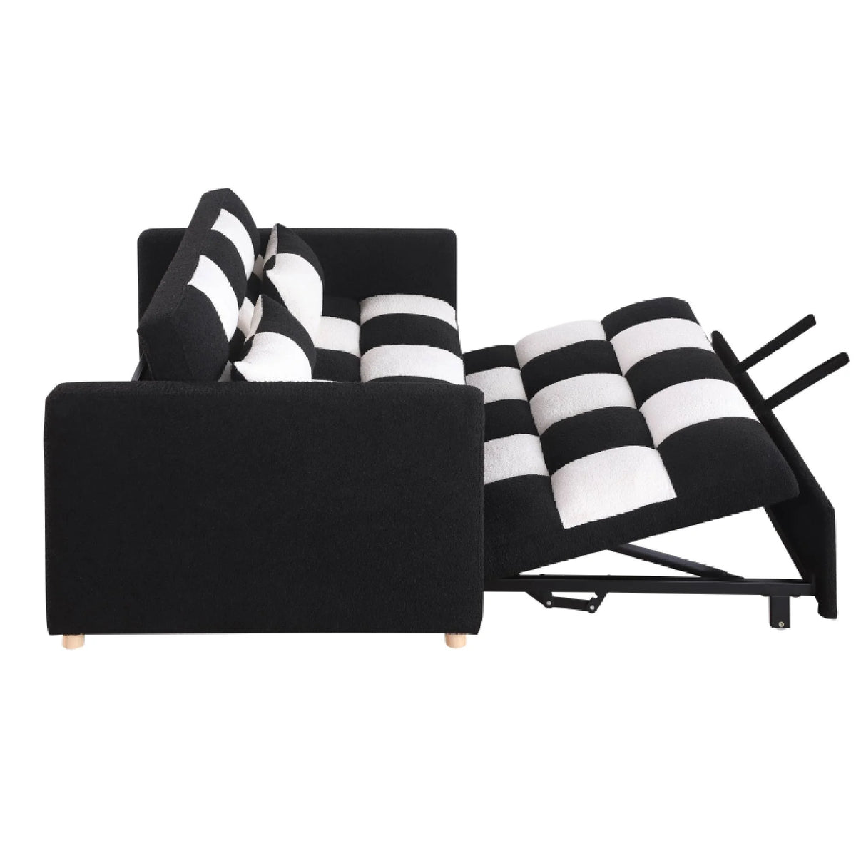 45 x 68 Small Convertible Loveseat Sleeper Sofa Bed with 2 Pillows A42994