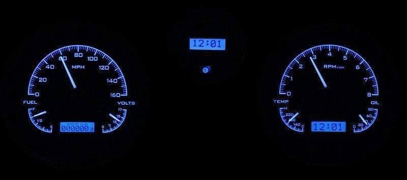 Analog Gauges Silver Blue F1773