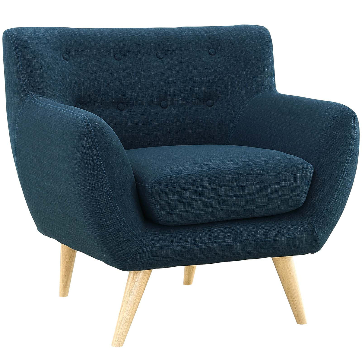 Navy Blue Fabric Armchair and Sofa Set Z51686