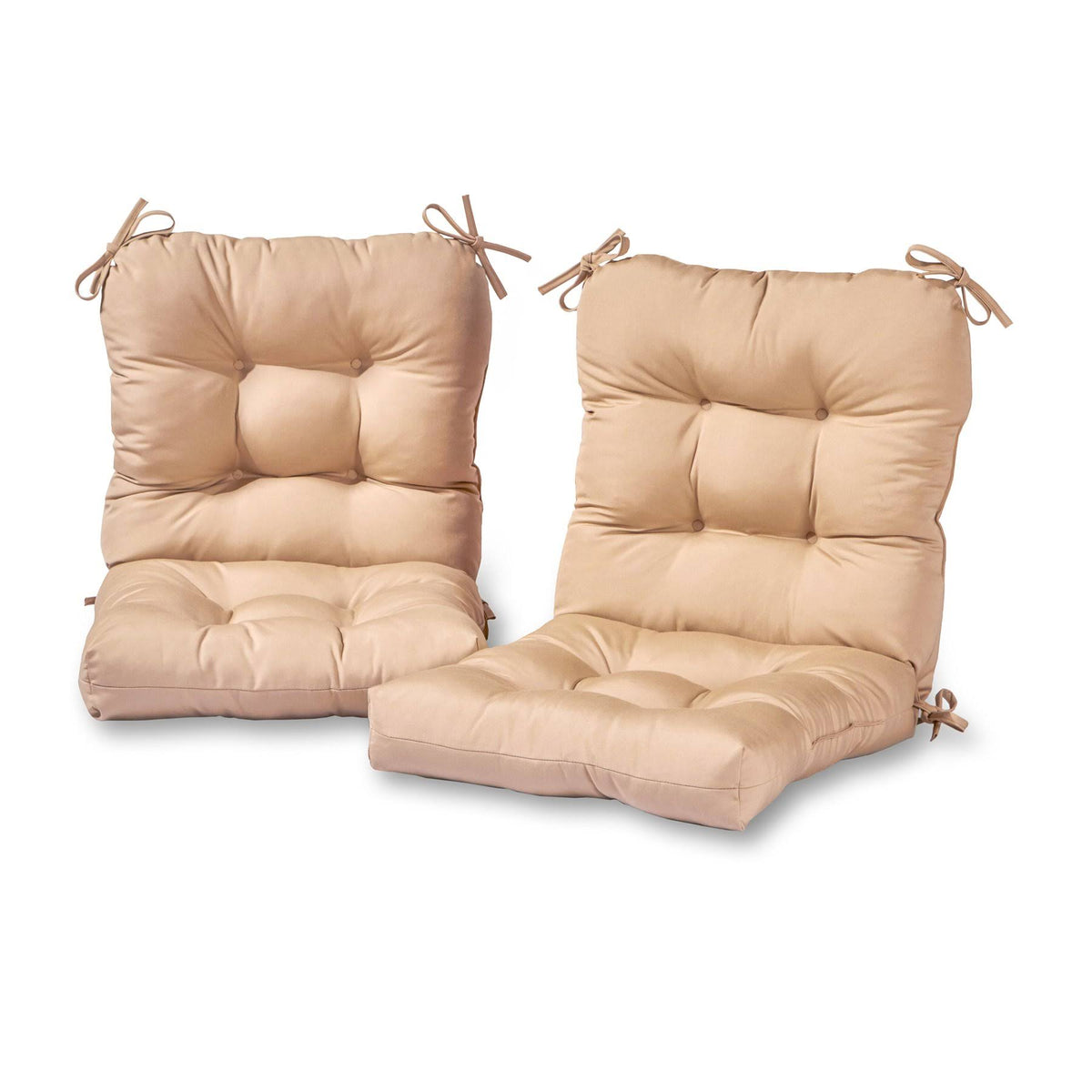 Set of 2 Outdoor Seat/Back Chair Cushion L230