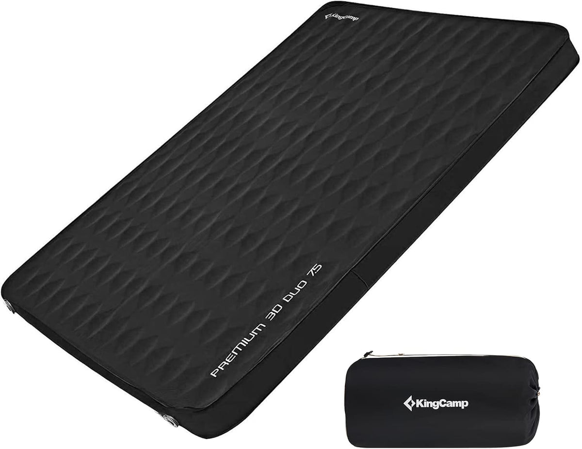 Queen Size Double Self Inflating Sleeping Pad with R Value 9.5, Grey P292283