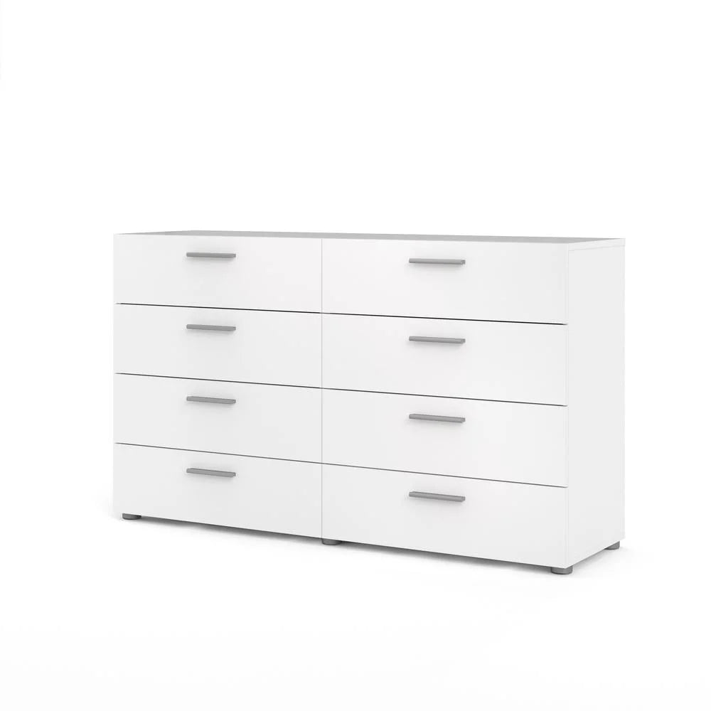 White 8 Drawer Double Dresser M293500