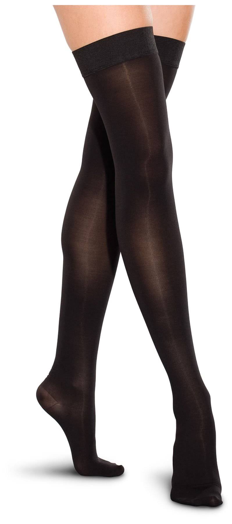20-30 mmHg Thigh High Closed Toe Black XL A5599