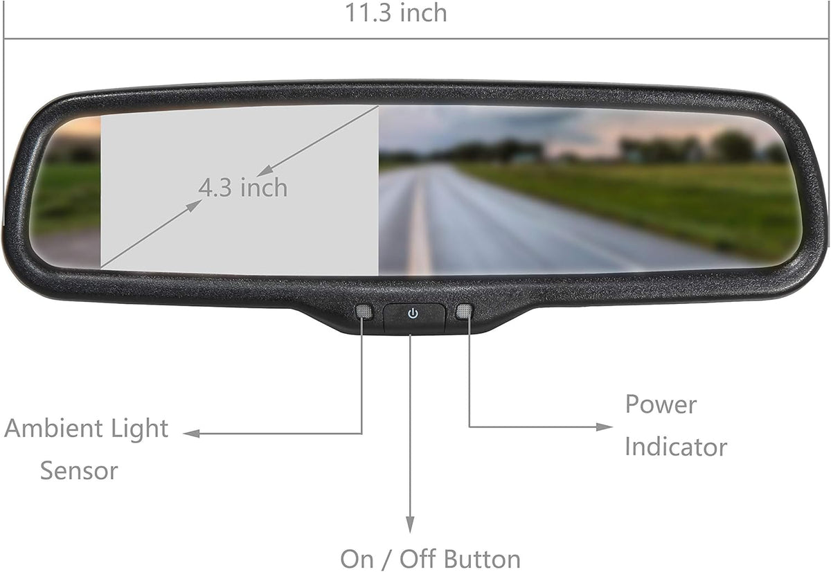 4.3 LCD Rear View Mirror with Bracket V995791