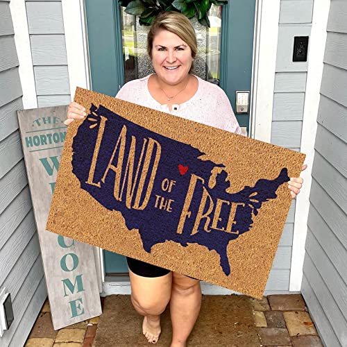 Patriotic 23×16 Inches Coir Door Mat Y95635