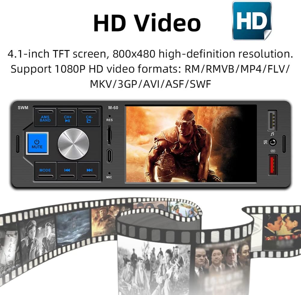 4 Inch Touching Large Display Screen Dual USB Car FM Radio MP5 Player Pack of 2 E835