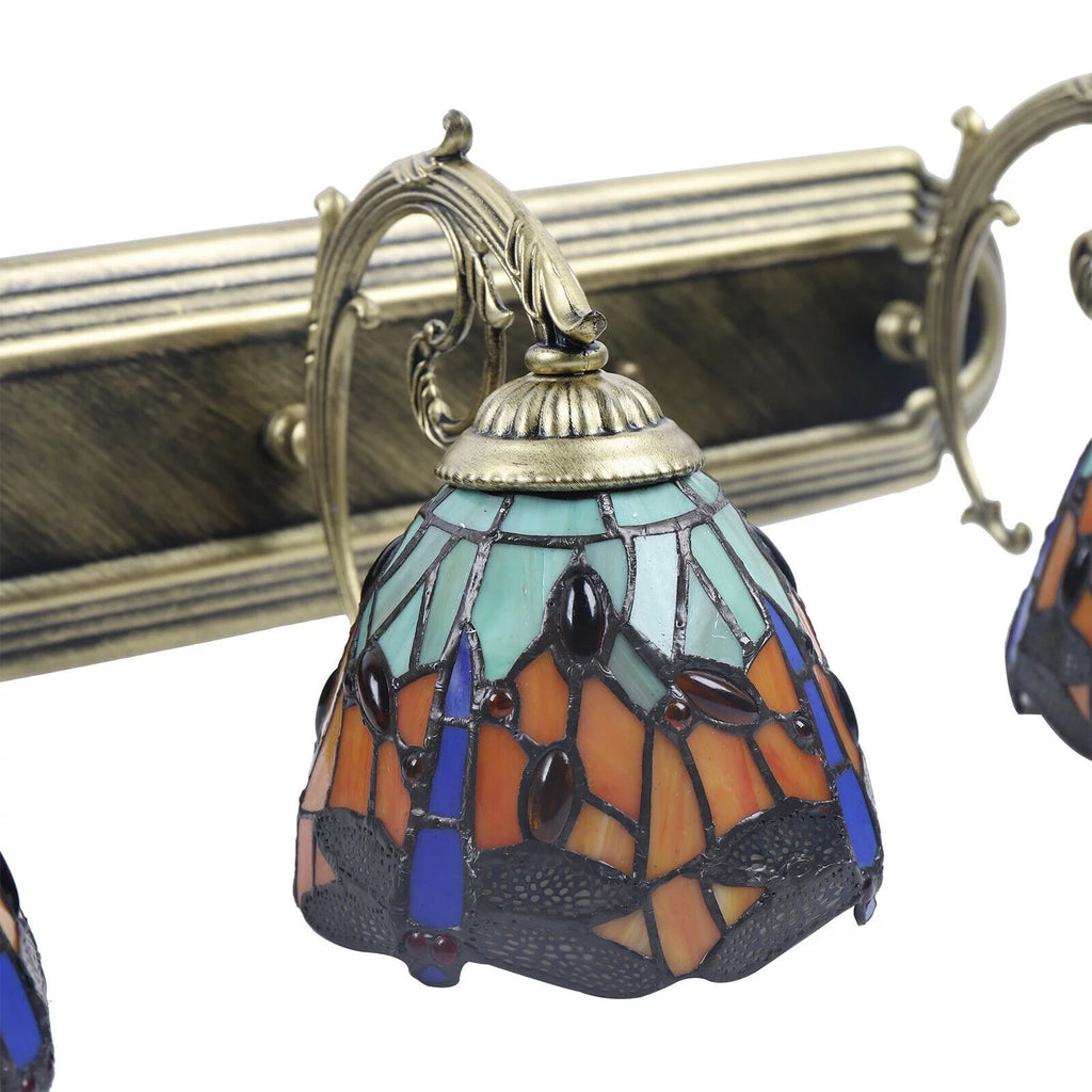 Dragonfly Wall Sconce Lamp Stained Glass E436