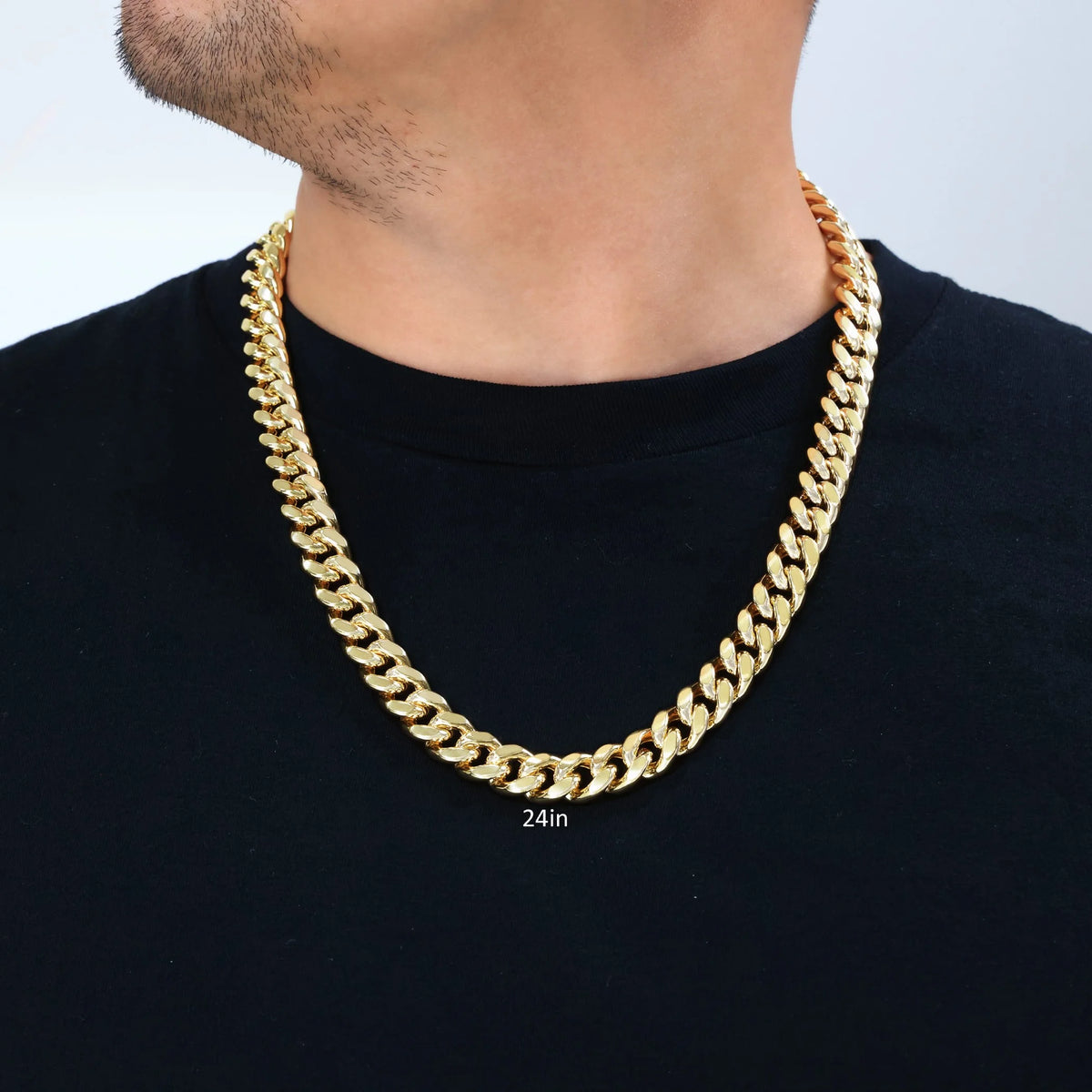 14k Yellow Gold Miami Cuban Link Chain Necklace 20" - 30" C6771