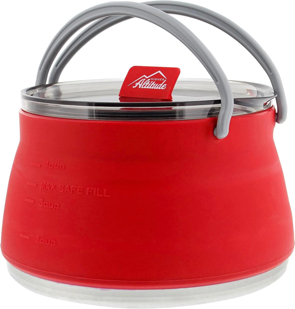 Collapsible 1L Red Travel Kettle I47574
