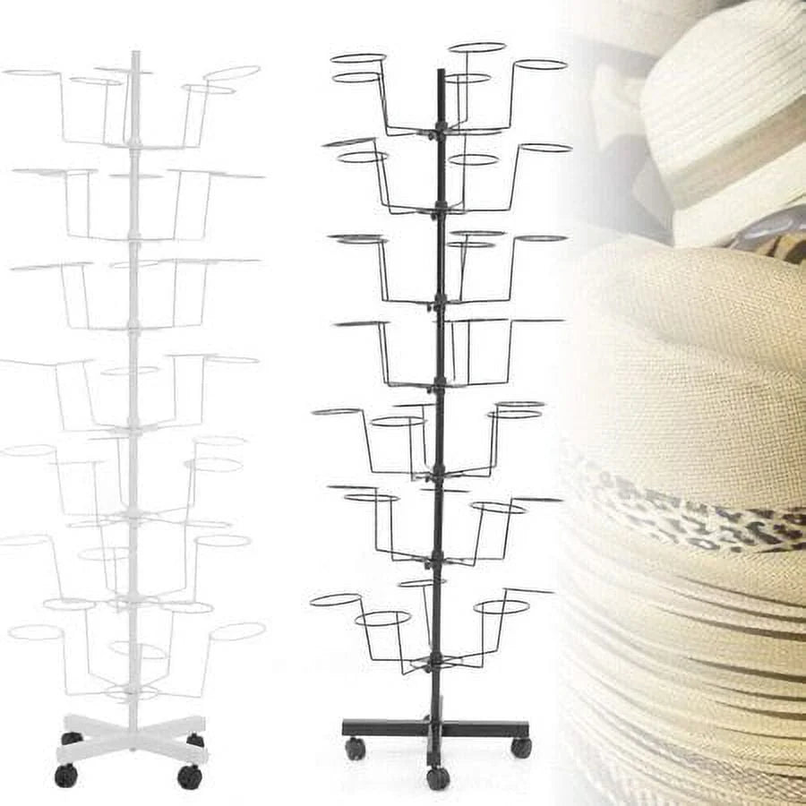 7 Tier 35 Hooks Rotating Hat Rack Stand S84197