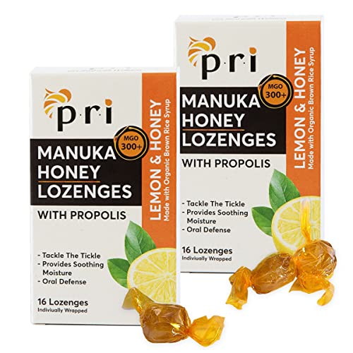 Manuka Honey Lozenges with Propolis, MGO 300+, Lemon, 16 Count/2 Pack P364026