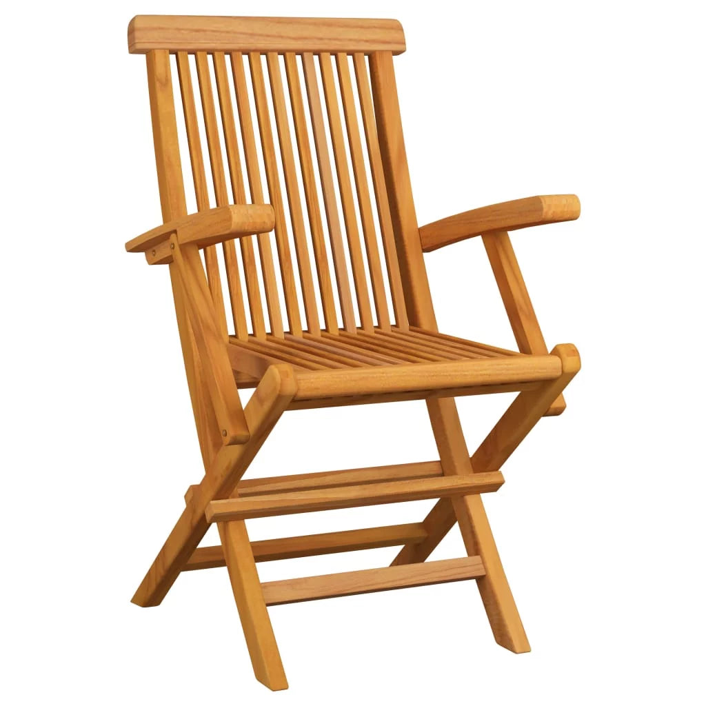 Patio Chairs with Cream Cushions 4 pcs Solid Teak Wood Y9307