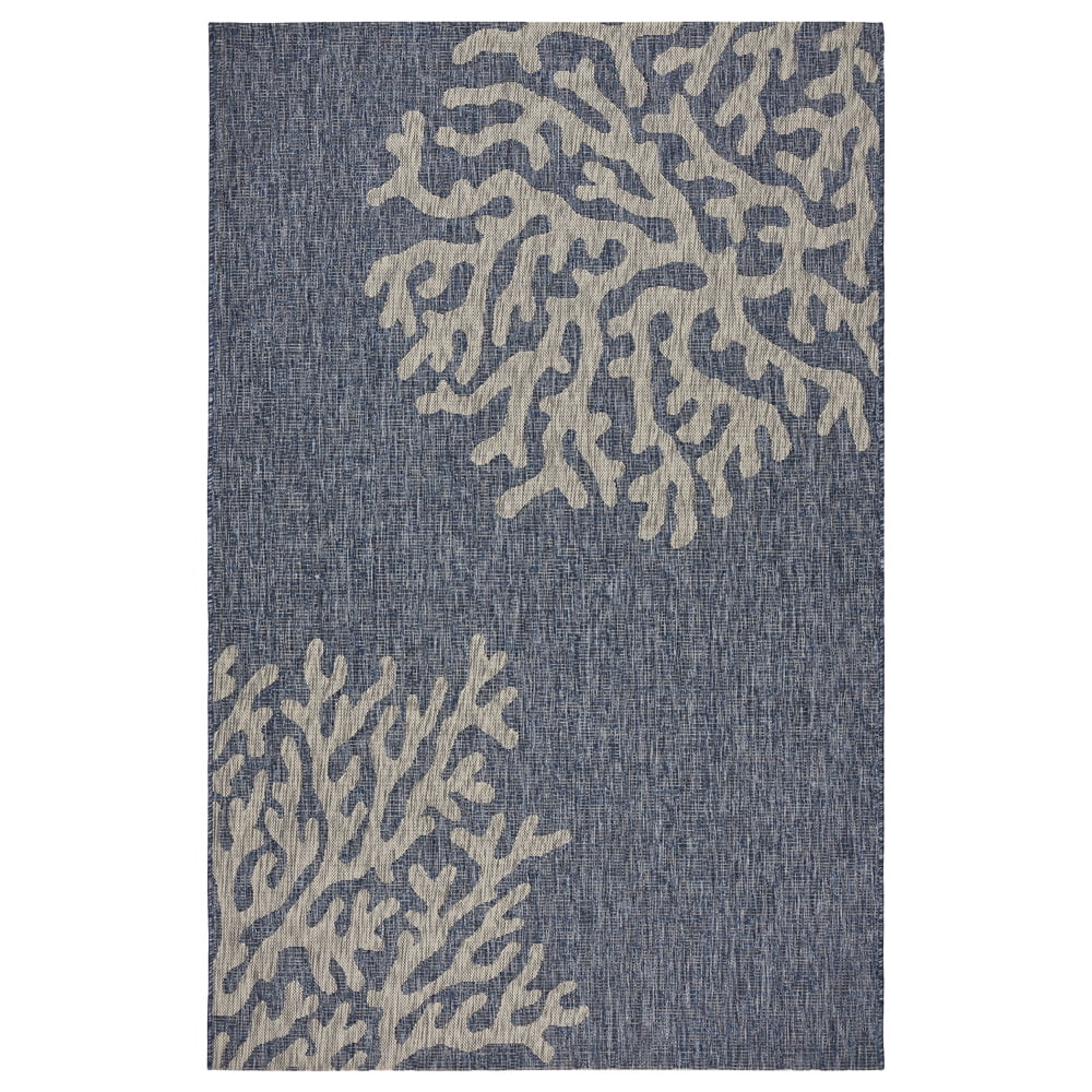 Blue/Gray 8' x 9' Outdoor Rug D45878