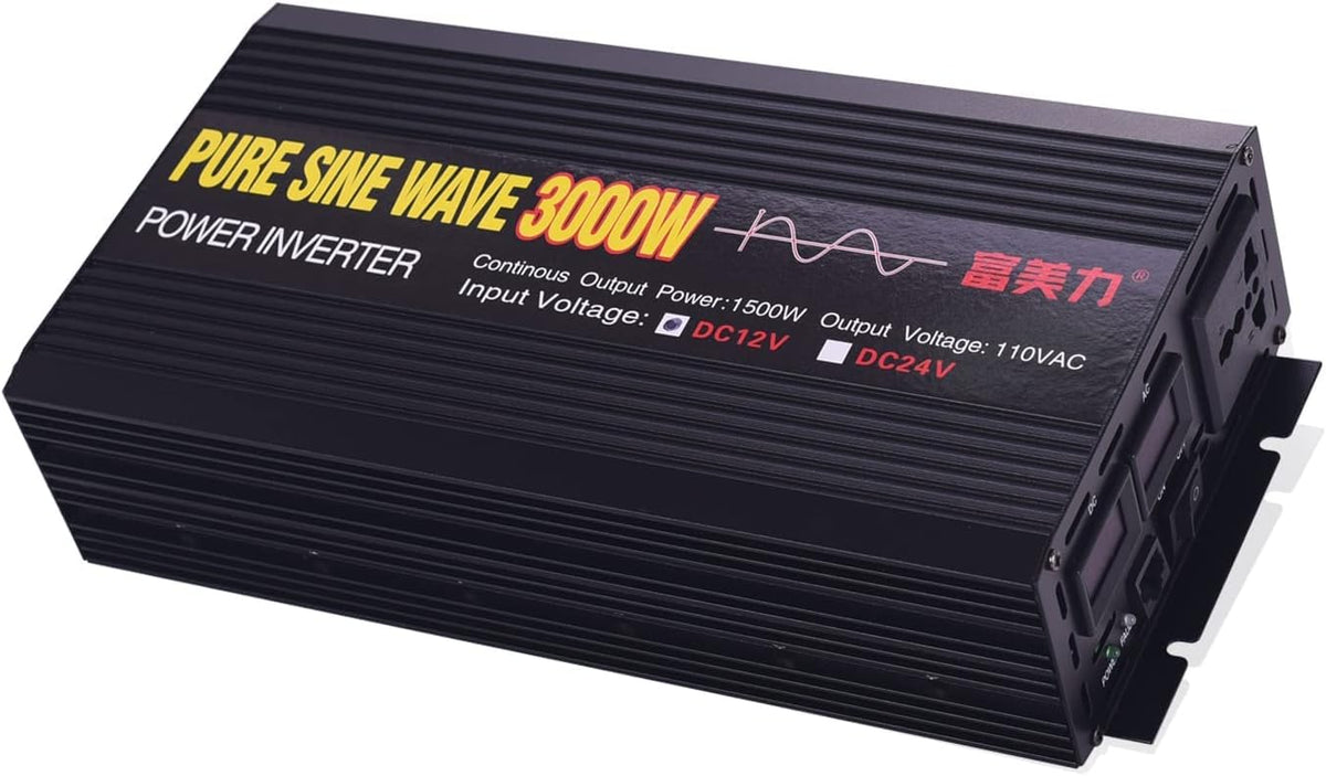 24V to 110V Pure Sine Wave Power Inverter 1500W/3000W Peak S473360