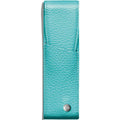 Turquoise Blue Leather Two Pen Case C287