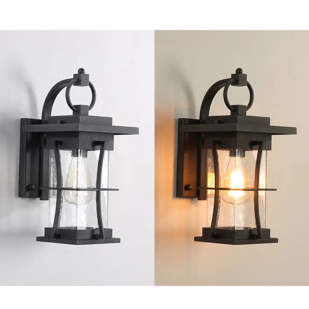 Waterproof Wall Sconce Light Fixture with Clear Glass Shade C94895