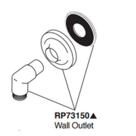 Matte Black Wall Outlet and Flange Y411069