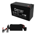 12V 7.2AH Replacement Battery + 12V 1Amp Charger V343