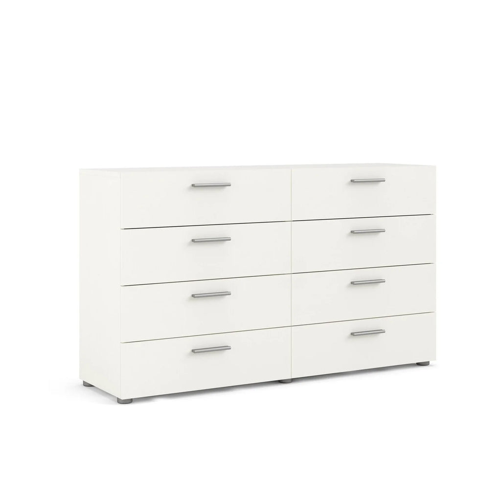 White 8 Drawer Double Dresser M293500