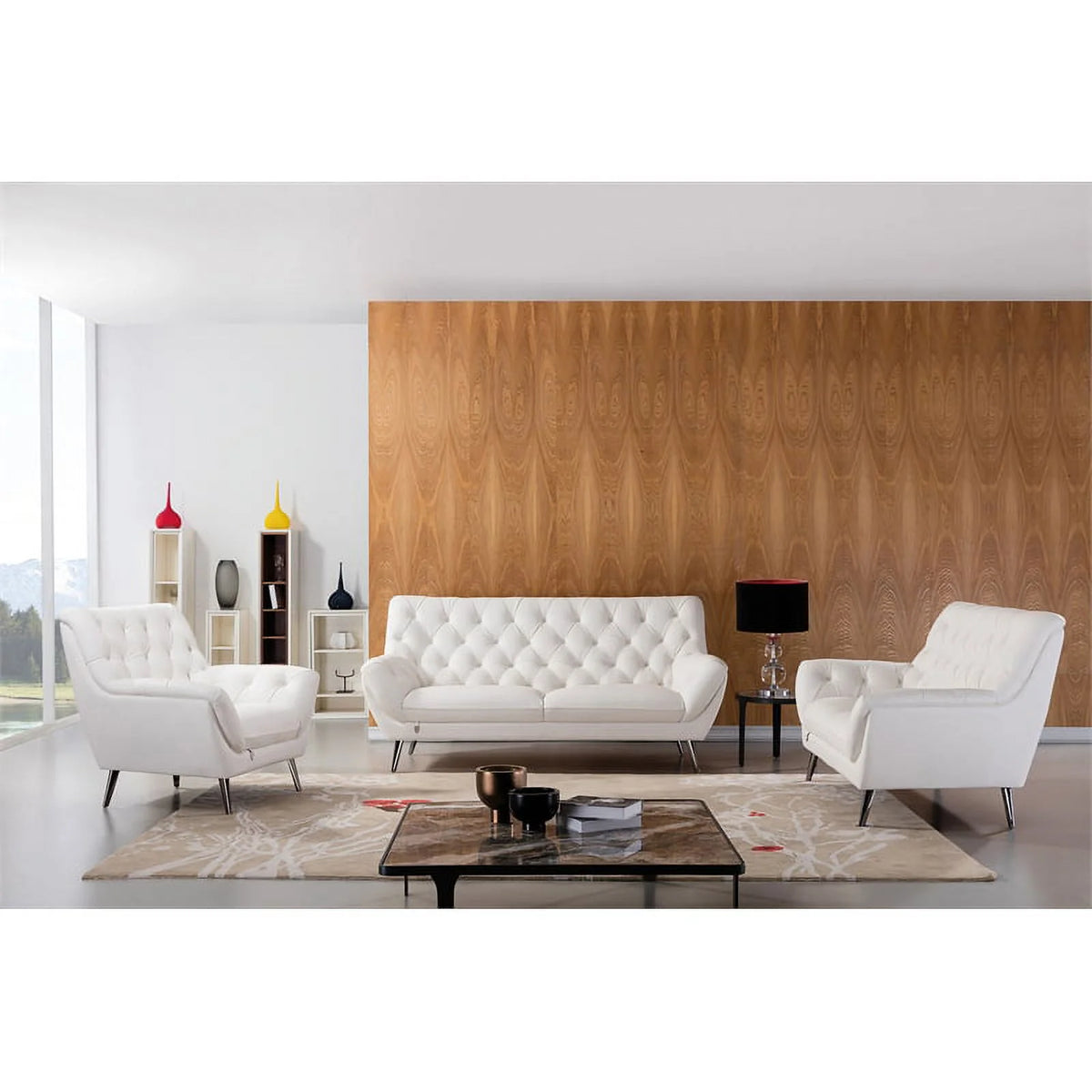 White Italian Leather Sofa Z37949