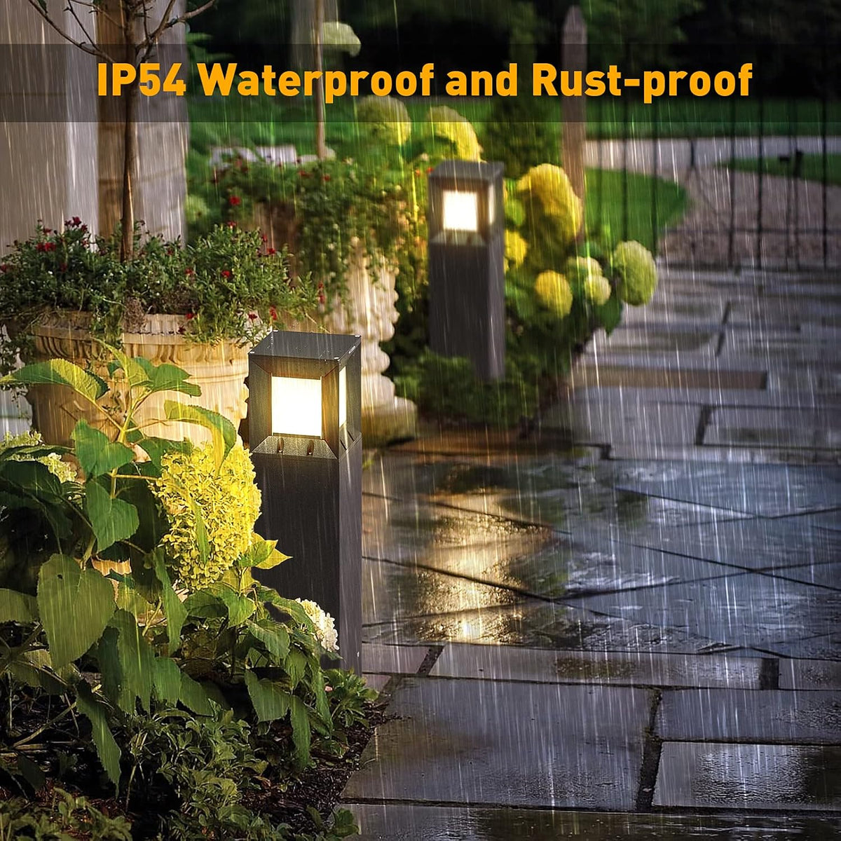 Solar IP54 Waterproof 3000K LED 32 Inches Outdoor Bollard Light B206935