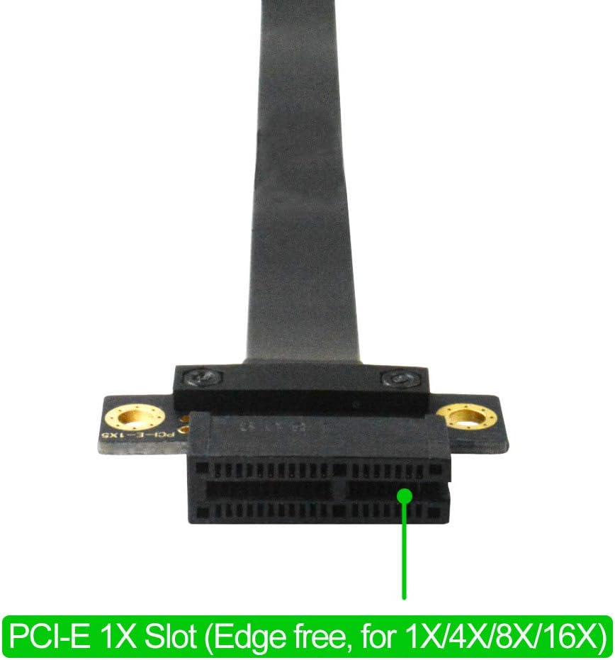 PCI-e 36PIN 1X Extension Cable with Gold-Plated Connector 180 Degree 20cm H342