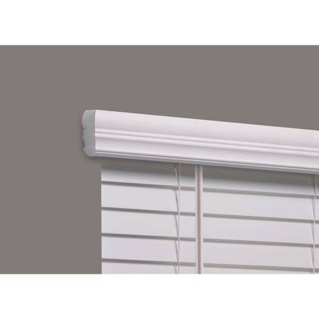 Cordless Faux Wood Blind, White, 60-1/4x22w x 6 V853